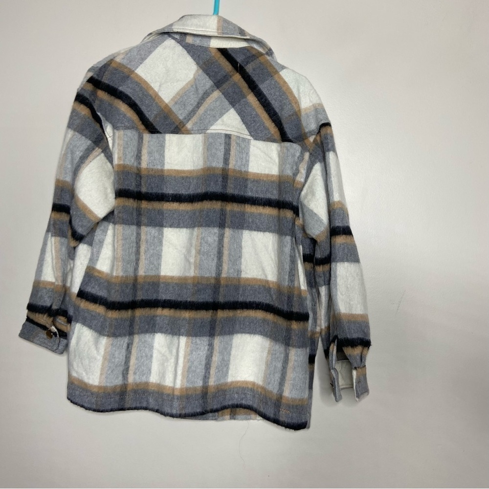 Zara Plaid Oversized Button Up Jacket Size Small - Picture 2 of 5